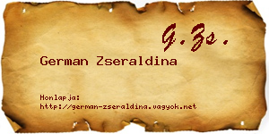German Zseraldina névjegykártya
